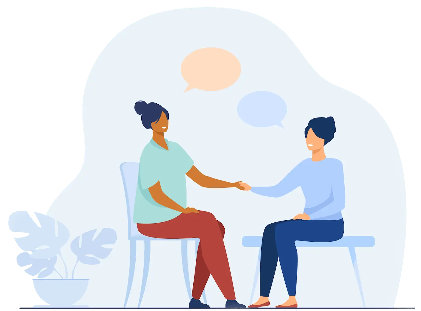 An illustration of a life coaching session.